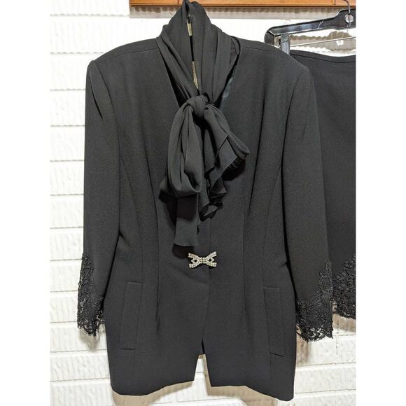 Rickie Freeman For T.J. Nites Women's 12 Piece Black Formal Skirt Set - Picture 3 of 12